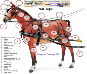 Zilco ZGB Horse  Harness Single - Pair -Team 2
