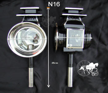 Horse and Carriage  Lamp Style N16 White Metal