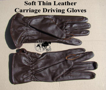 Soft Thin Leather Carriage Driving Gloves