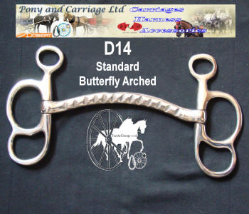 Butterfly Arched  Mouth Carriage Driving Bit Style D14