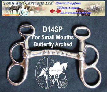 Butterfly Arched  Mouth Carriage Driving Bit Style D14SP