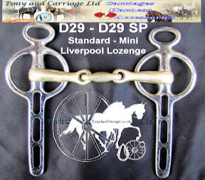 Mini and Standard Lozenge Mouth Liverpool Carriage Driving Bit D29 D29SP