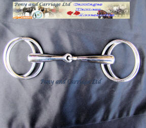 Wilson Snaffle Jointed Double Ring Carriage Driving Bit D20