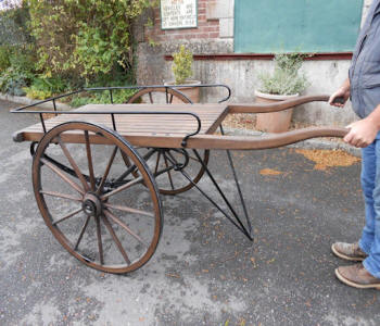 Hand Cart Costermonger Barrow Oak Reproduction 5