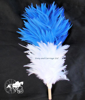 White and Blue Feather Plume