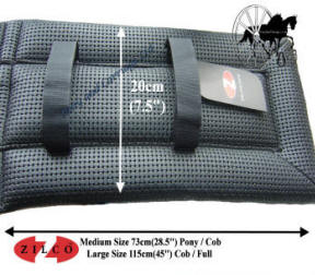 Zilco Wide Fit Black Waffle Harness Saddle Pad Liner 
