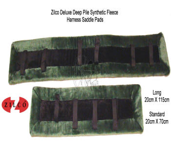 Zilco Green Fleece Horse Harness Saddle Pads