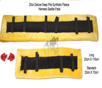 Zilco Yellow Fleece Horse Harness Saddle Pads