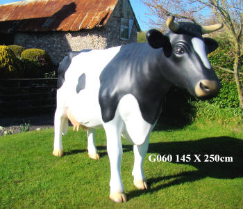 Life Size Cow Black and White