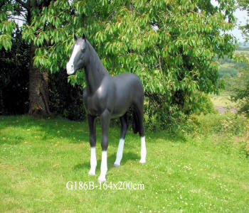 Life Size Black Horse Model G186B