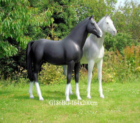 Life Sized Horse Large Models Black Grey Brown 