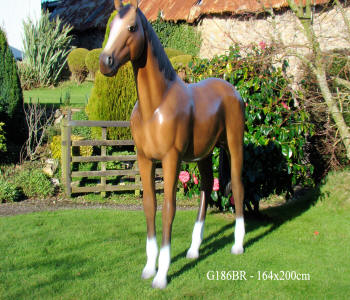 Life Size Brown Horse Model G186BR