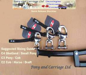 Carriage Driving Quick release Shackles 