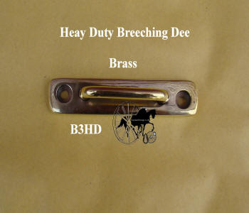 Horse Shaft Brass Breeching loop staple dee 