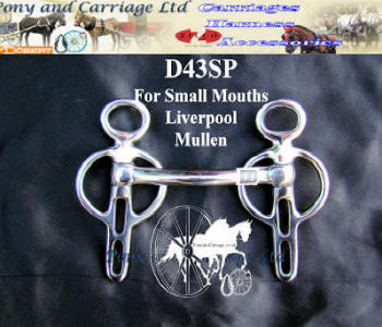 Miniature Liverpool Mullen Mouth Carriage Driving Bit D43SP