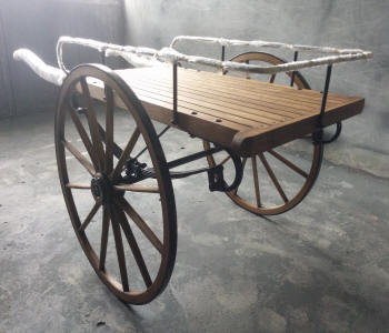 Hand Cart Costermonger Barrow Oak Reproduction 7