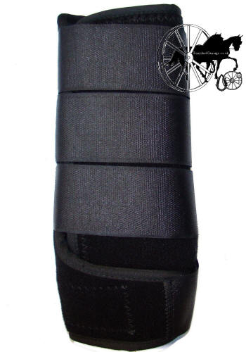 Carriage Driving Coloured Protective Tendon Boots Black