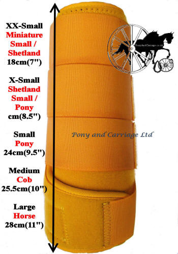 Carriage Driving Tendon Boot Sizing 