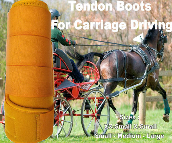 Carriage Driving Tendon Boots Yellow