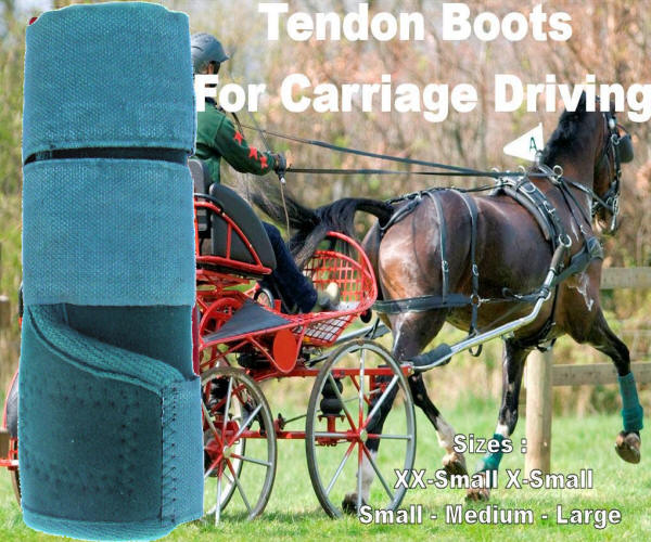 Green Carriage Driving Tendon Boots